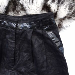 Alexander wang linen tuxedo stripe shorts